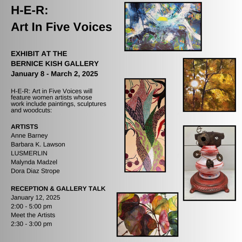 H-E-R: Art in Five Voices Exhibtion Flyer